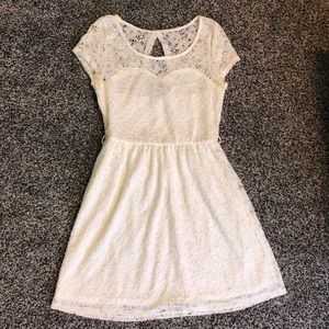 Lace ivory  Papaya dress small